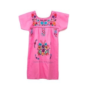 Pink Mexican Dress - Short Length